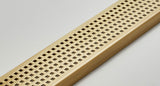 Quartz Linear Shower Drain Quadrato - Satin Brass