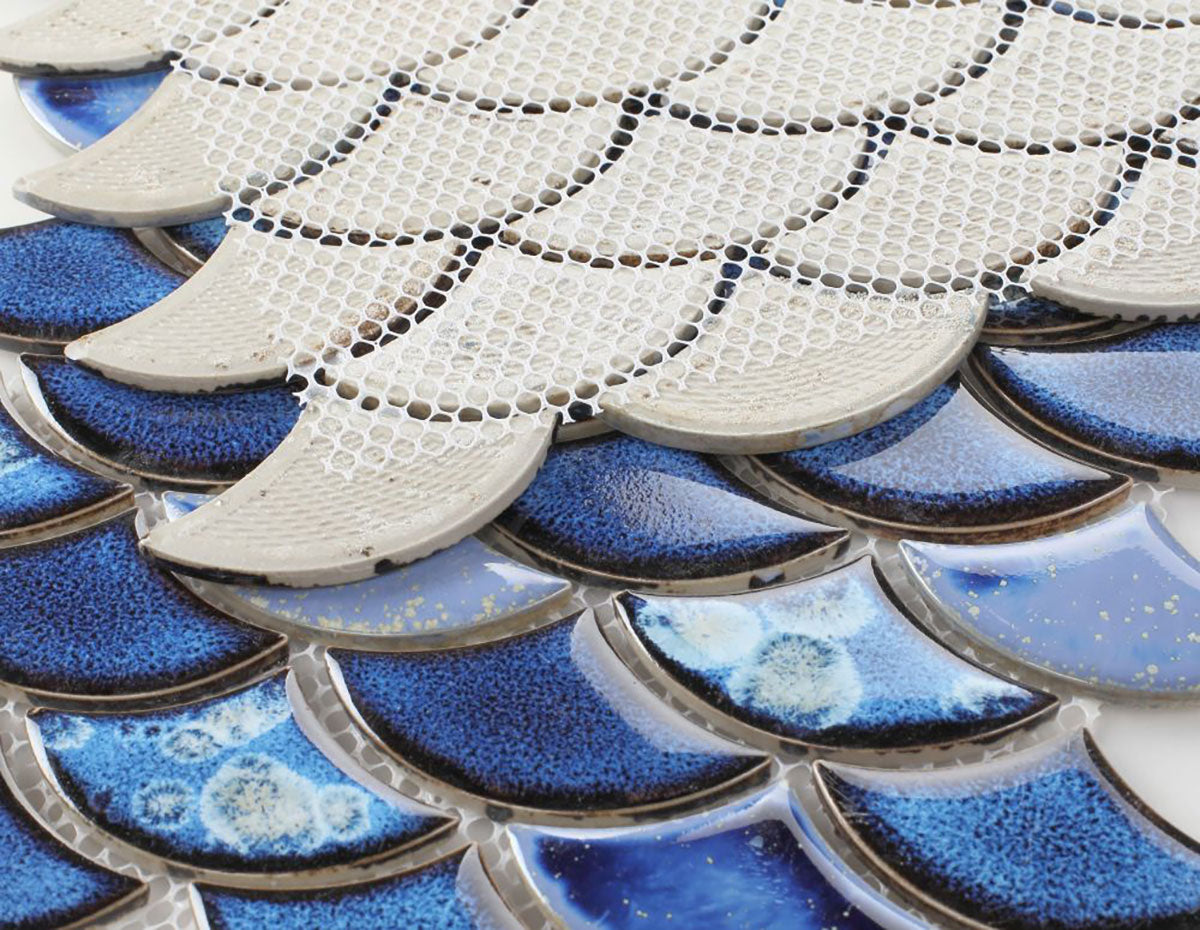 Mosaic Handmade Porcelain Tile - Royal Blue