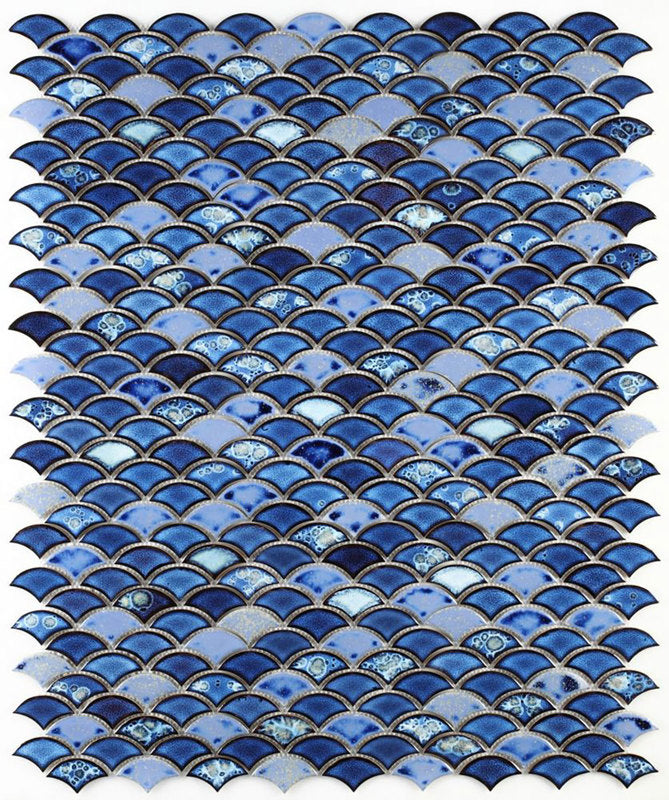 Mosaic Handmade Porcelain Tile - Royal Blue