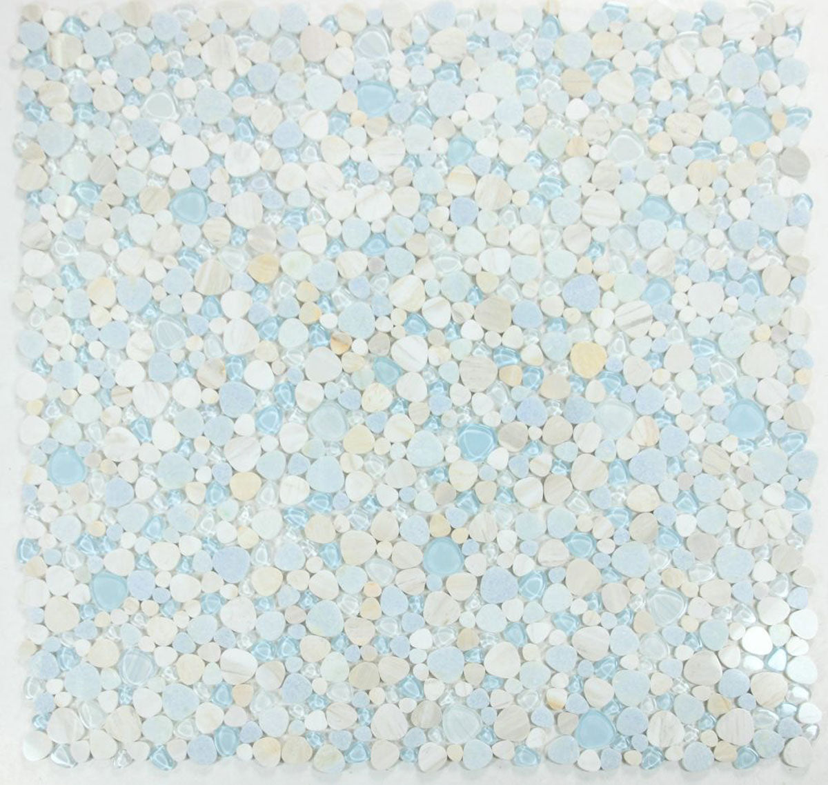 Marble and Glass in Pebble look - Sky Blue