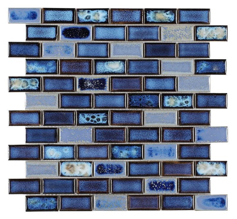 Mosaic Brick Series Handmade Porcelain Tile - Royal Blue