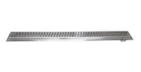 SereneDrains Linear Shower Drain Offset Outlet Ocean Wave - Brushed 39