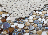 Mosaic Porcelain Tile Mancala Pebble Series - Mango