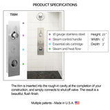 Serene Steam Shower Solar Flare Revive ADA - Matte Black