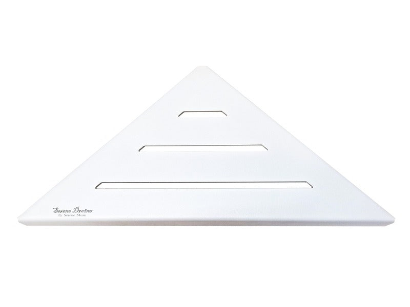 SereneDrains Triangle Shelf Stainless Steel - Matte White 9