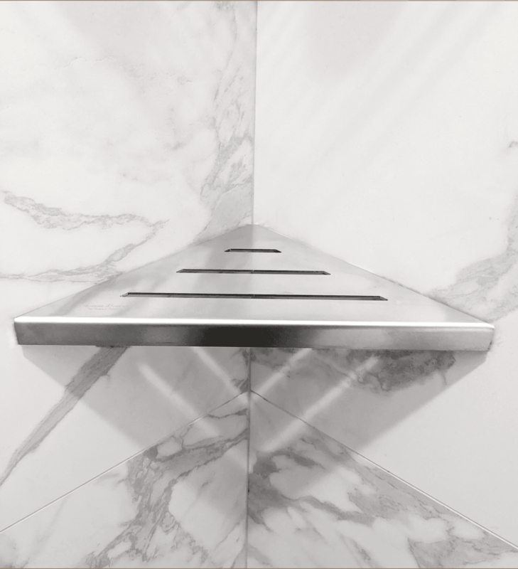 SereneDrains Triangle Shelf Stainless Steel Brushed Stainless 9