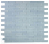 Mosaic Linear Glass Tiles Sky Blue Painting 2 x 6
