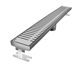 Quartz Linear Shower Drain Brushed Stainless - Piano 48