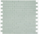 Mosaic Linear Glass Tiles Silver Grey - Multi Size