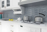 Crackle Glass Porcelain and Glass Interlock - Blue Canal