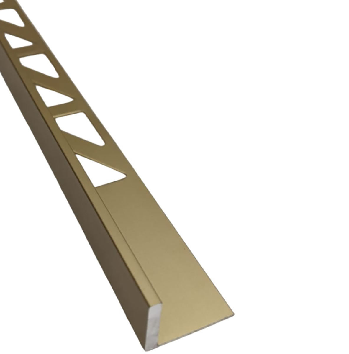Matte Gold Aluminum Straight Edge Tile Trim for Floors & Walls