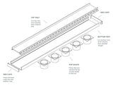 Lauxes Grates Linear shower drain Tile Insert - 8ft
