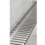 Quartz Linear Shower Drain Brushed Stainless - Piano 60