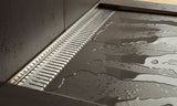 Quartz Linear Shower Drain Brushed Stainless - Piano 60