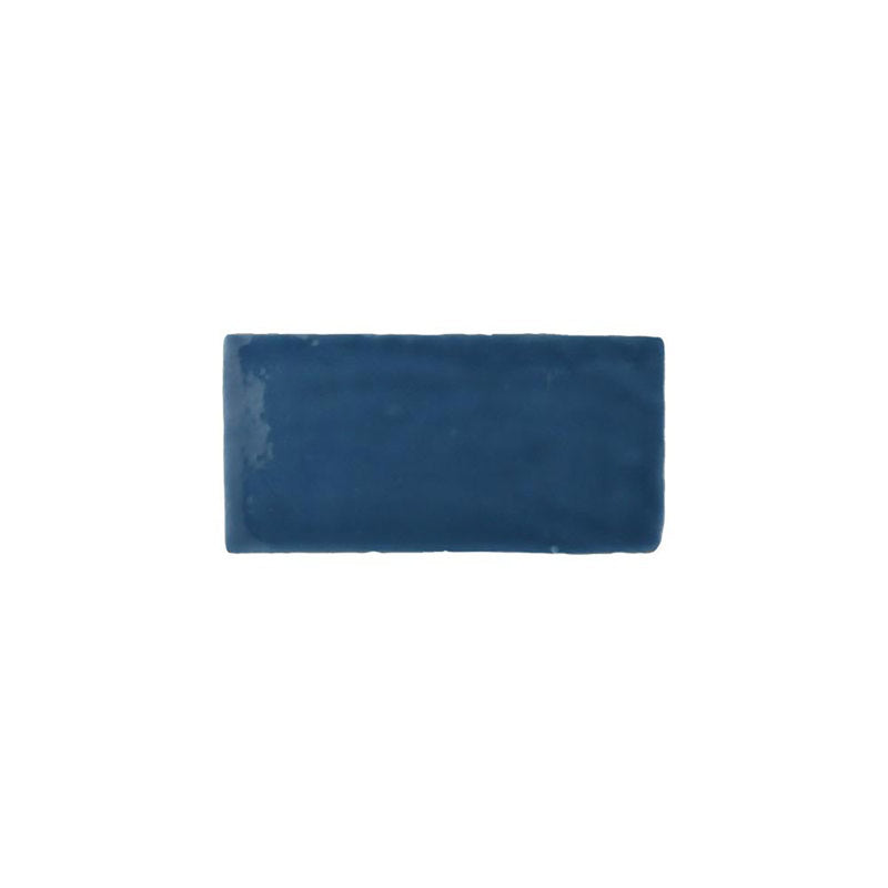 Kaleidoscope Handmade Ceramic Tile 3x6 - Blue Bell