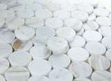 Mosaics Marble Penny Series - Calacatta White Gold 2x2