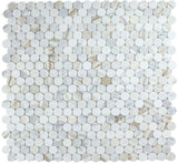 Mosaics Marble Penny Series - Calacatta White Gold 2x2