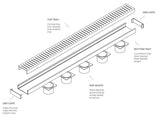 Lauxes Grates Linear shower Drain NeXT Generation - 7ft