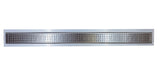 SereneDrains Linear Shower Drain Offset Outlet Square - Brushed 47