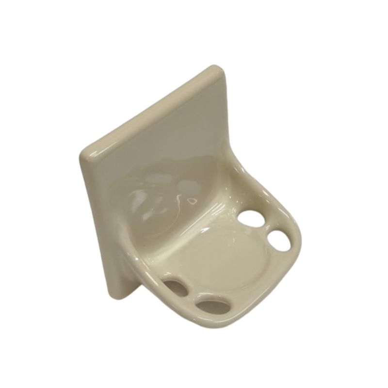 Tooth Brush Holder with Tumbler Holder - Parchment