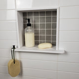 TileWare Boundless Overhang Bottom Pre-cut Niche Trim Pre-drilled with Hook