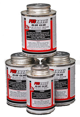 Blue Glue PVC Cement LO VOC Grade 4oz