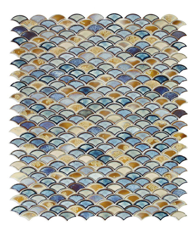 Mosaic Handmade Porcelain Tile - Rustic Blue