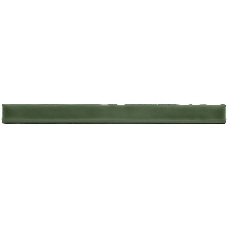 Kaleidoscope Handmade Ceramic Tile Bullnose 1x12 - Olive Green