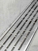 Quartz Linear Shower Drain Brushed Stainless - Mix 32