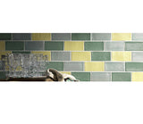 Kaleidoscope Handmade Ceramic Tile 3x6 - Yellow