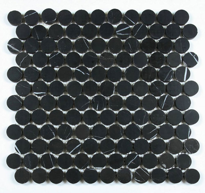 Mosaics Marble Penny Series - Black