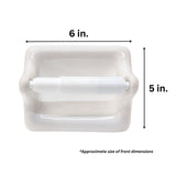 Porcelain Toilet Paper Holder - Sterling Silver Glossy