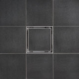 SereneDrains Square Shower Drain Tile Insert Brushed Stainless 6