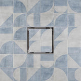 SereneDrains Square Shower Drain Tile Insert Brushed Stainless 6