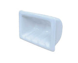 Recessed Soap Dish Porcelain 6 x 4 - White Glossy