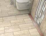 Quartz Linear Shower Drain Piano - Rose Gold