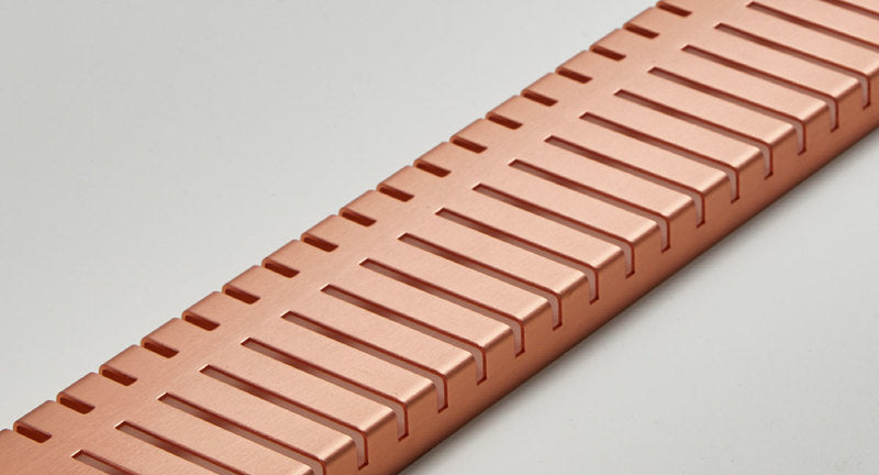 Quartz Linear Shower Drain Piano - Rose Gold