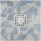 SereneDrains Square Shower Drain Traditional Square 4 Brushed
