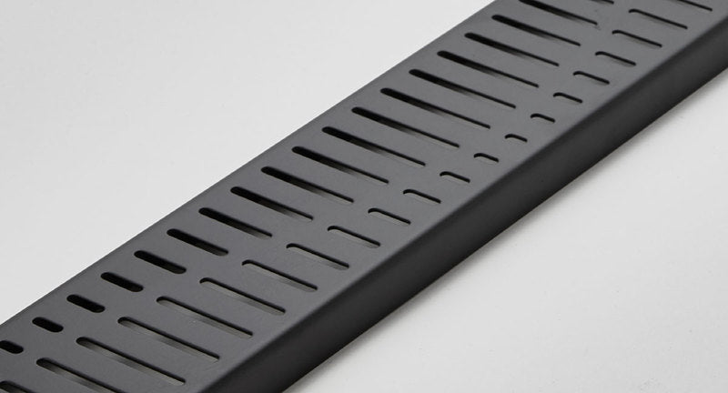 Quartz Linear Shower Drain Matte Black - Wave 60