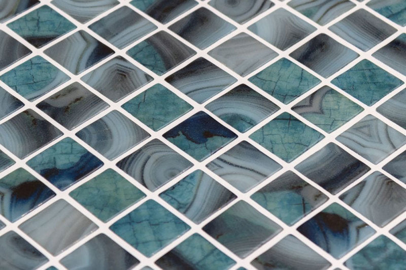 Mosaic Glass Tile The Reef Series - Deep Blue