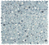 Mosaic Marble and Glass in Pebble look - Blue