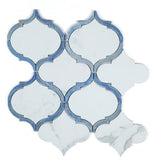 Arabesque Shape Italian Calacatta Marble - Sapphire