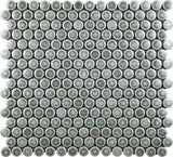 Porcelain Mosaic Tile Penny Rounds - Tropical Lush