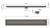 SereneDrains Linear Shower Drain Tile Insert Brushed Nickel 90