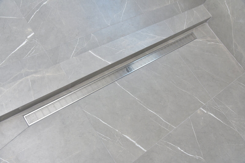 SereneDrains Linear Shower Drain Linear Wedge - Polished 59