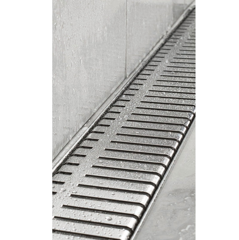 Quartz Linear Shower Drain Brushed Stainless - Piano 32