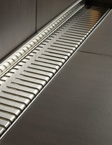 Quartz Linear Shower Drain Brushed Stainless - Piano 32