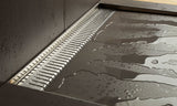 Quartz Linear Shower Drain Brushed Stainless - Piano 32