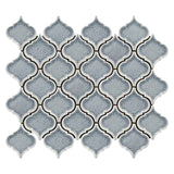 Crackle Glass Porcelain and Glass Arabesque - Blue Canal