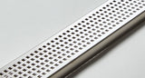 Quartz Linear Shower Drain Quadrato - Polished Chrome